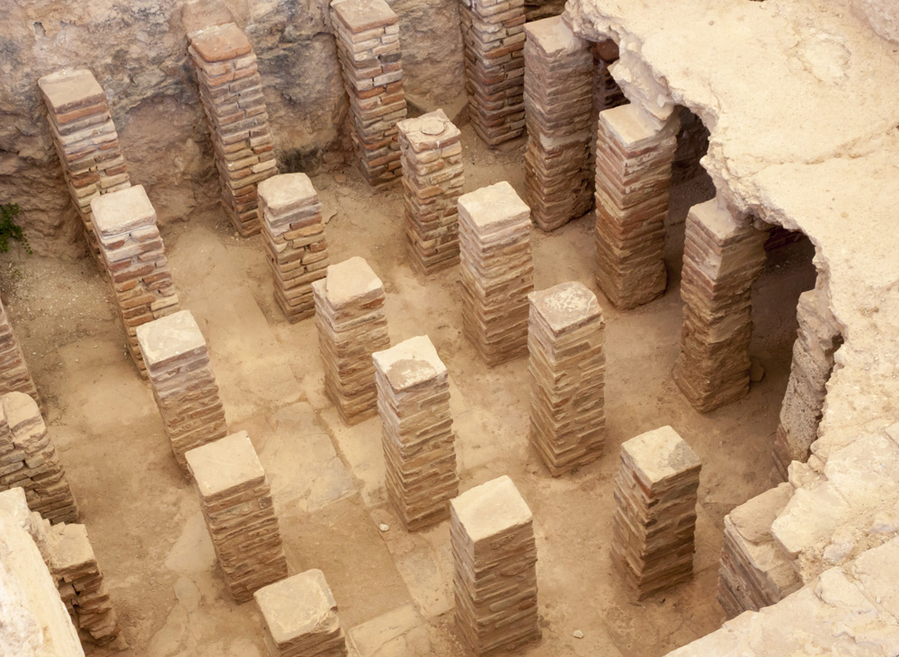 Ruins of a roman hypocaust.